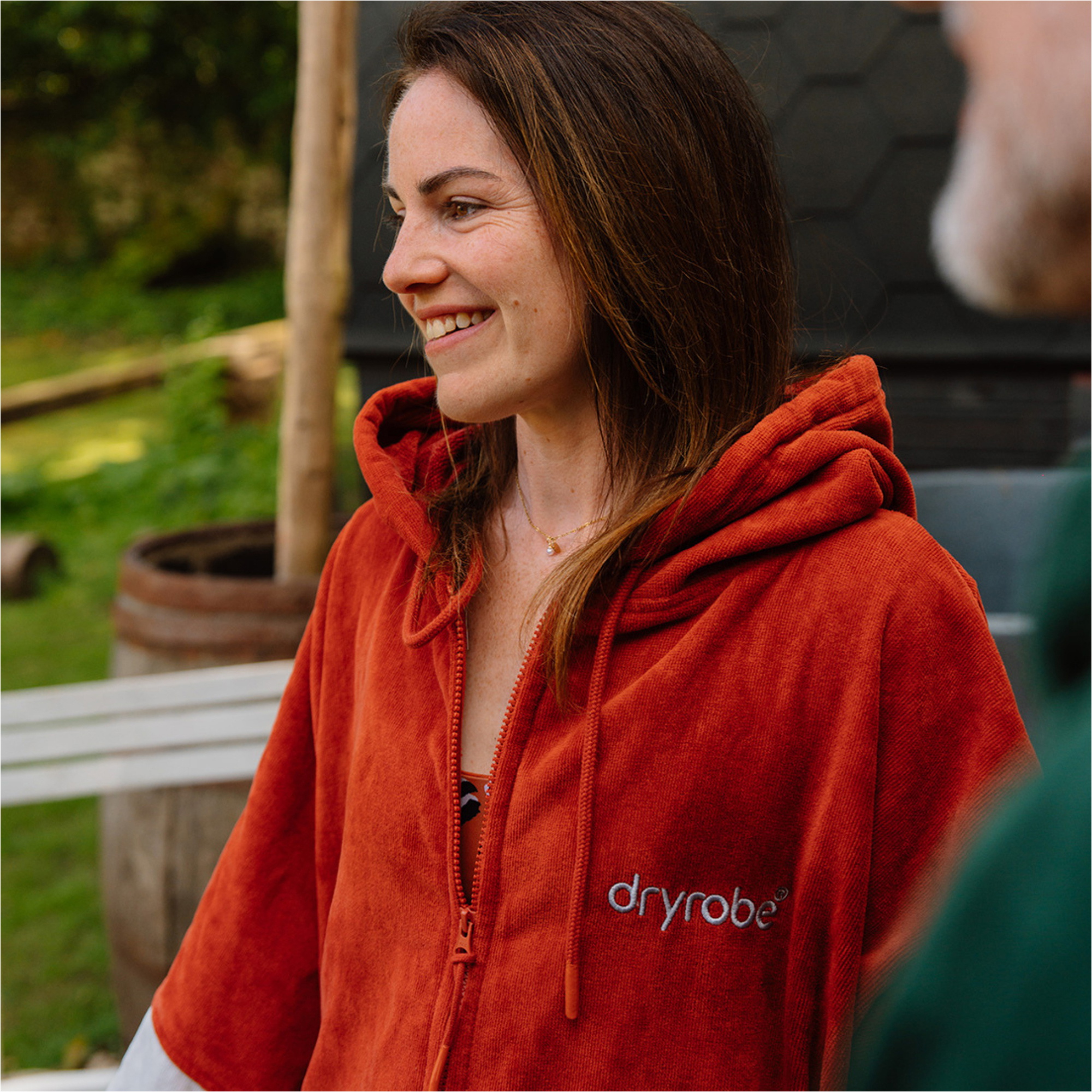 2026 Dryrobe Full-Zip Organic Towel Robe ORGANICFZTRBO - Burnt Orange
